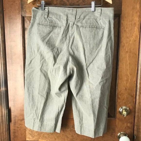 Apostrophe Olive Linen Capris Size 12 Petite - Picture 7 of 12